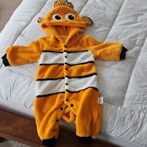 Kids' Orange Fish Themed Coverall